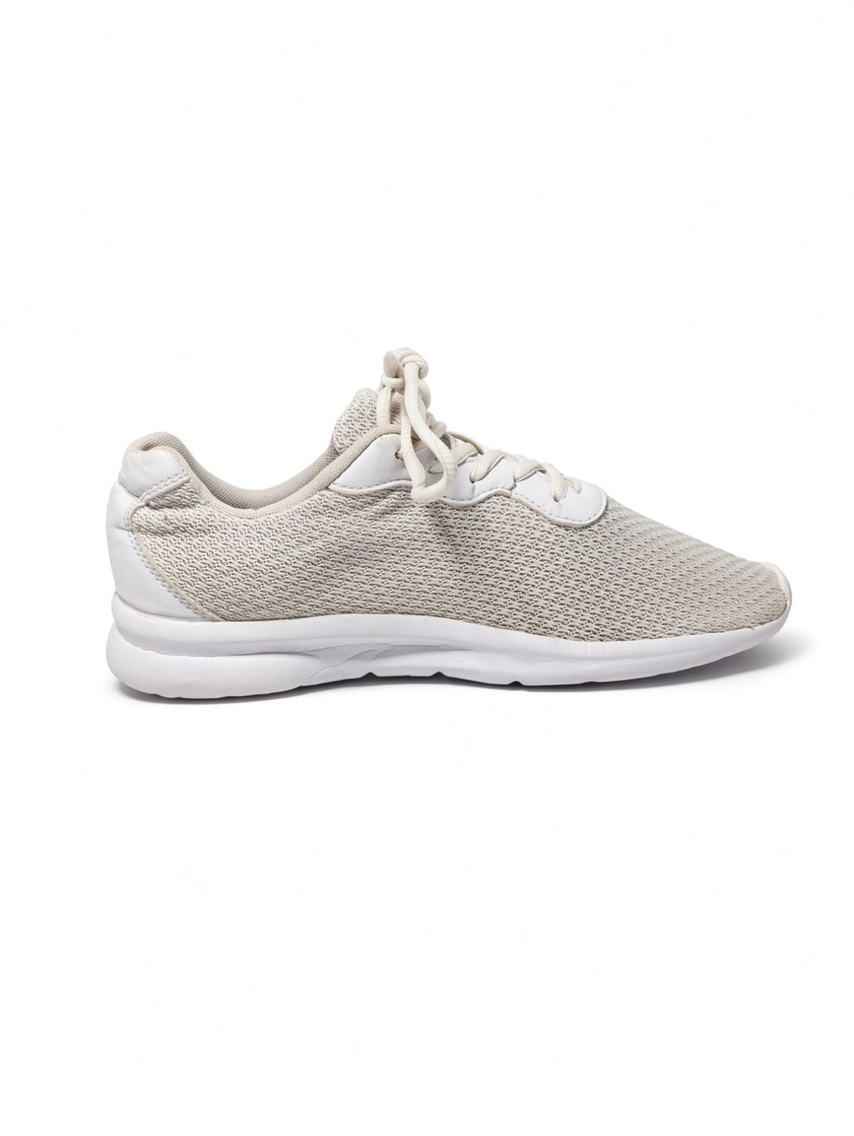 White Leather Panelled Low-Top Sneakers