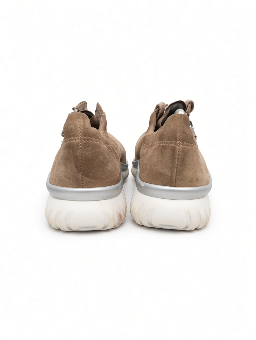 Taupe Suede Comfort Walking Sneakers