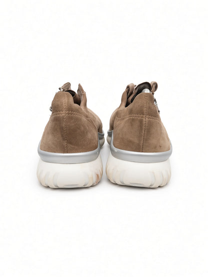 Taupe Suede Comfort Walking Sneakers