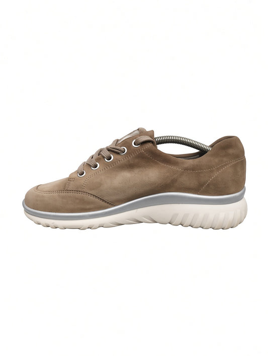 Taupe Suede Comfort Walking Sneakers