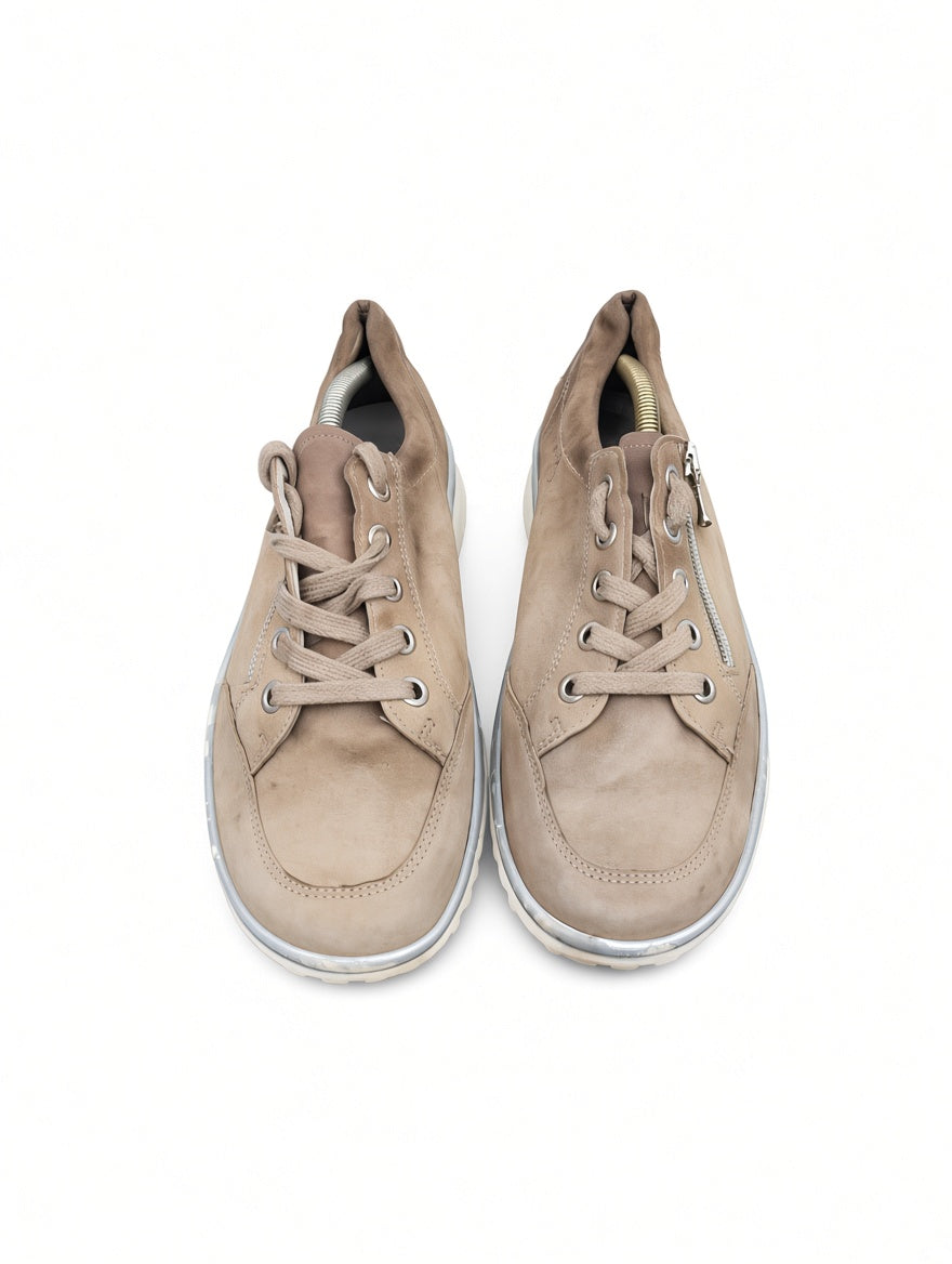 Taupe Suede Comfort Walking Sneakers
