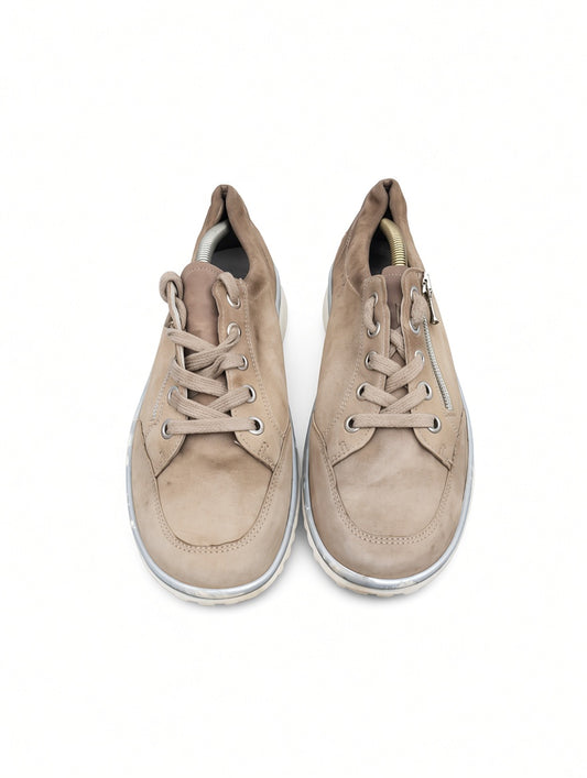 Taupe Suede Comfort Walking Sneakers