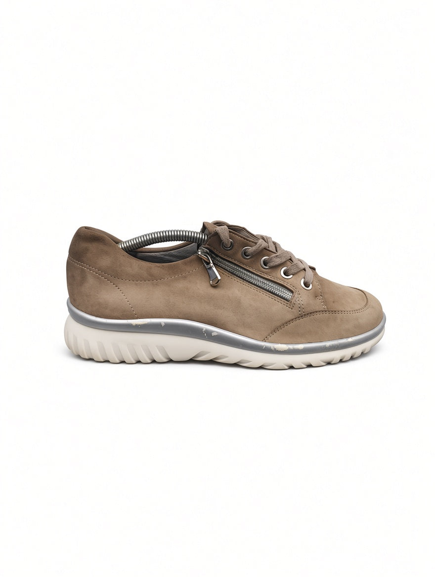 Taupe Suede Comfort Walking Sneakers