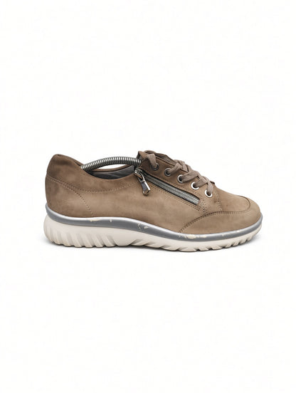 Taupe Suede Comfort Walking Sneakers