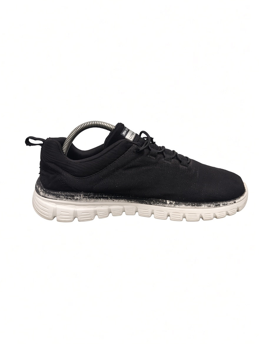 Skechers Memory Foam Walking Sneakers – Black/White