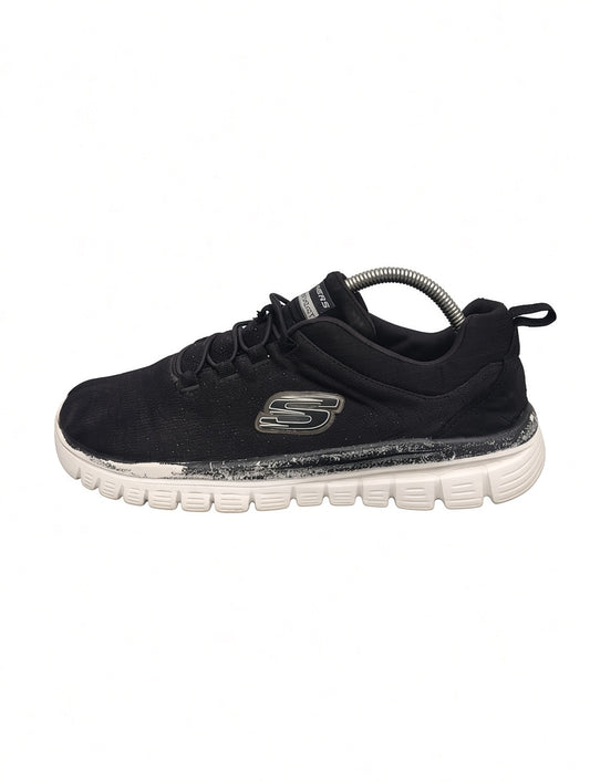 Skechers Memory Foam Walking Sneakers – Black/White