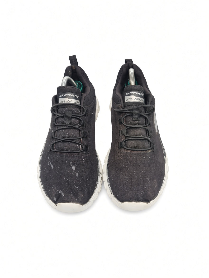 Skechers Memory Foam Walking Sneakers – Black/White
