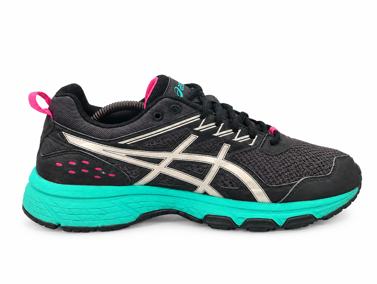ASICS Black Turquoise Running Shoes