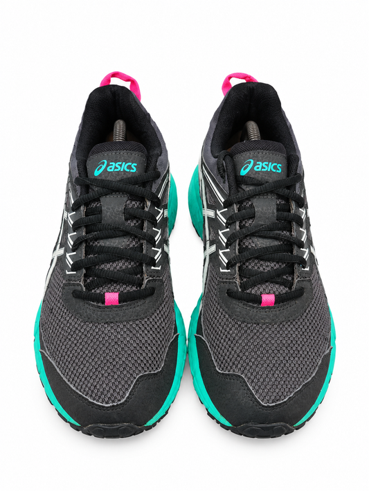 ASICS Black Turquoise Running Shoes