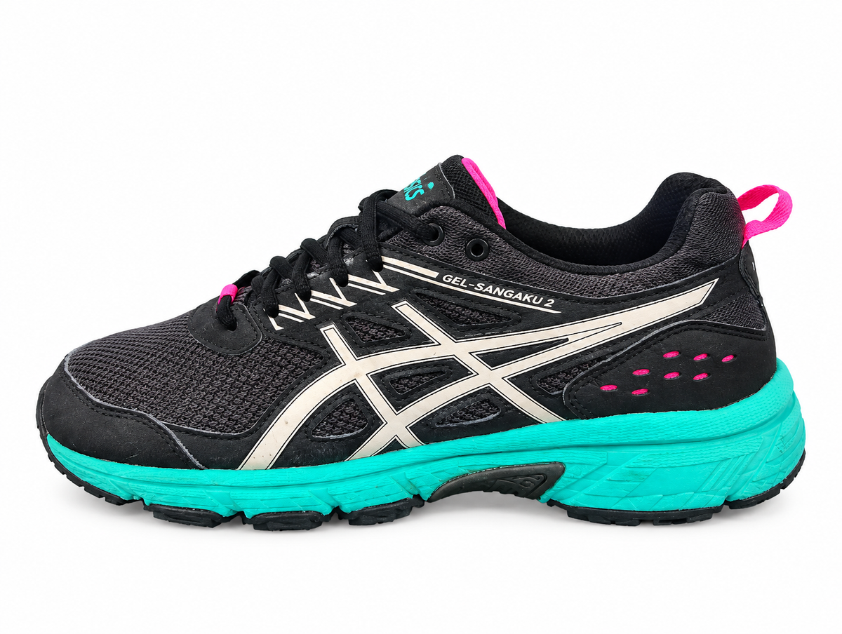 ASICS Black Turquoise Running Shoes