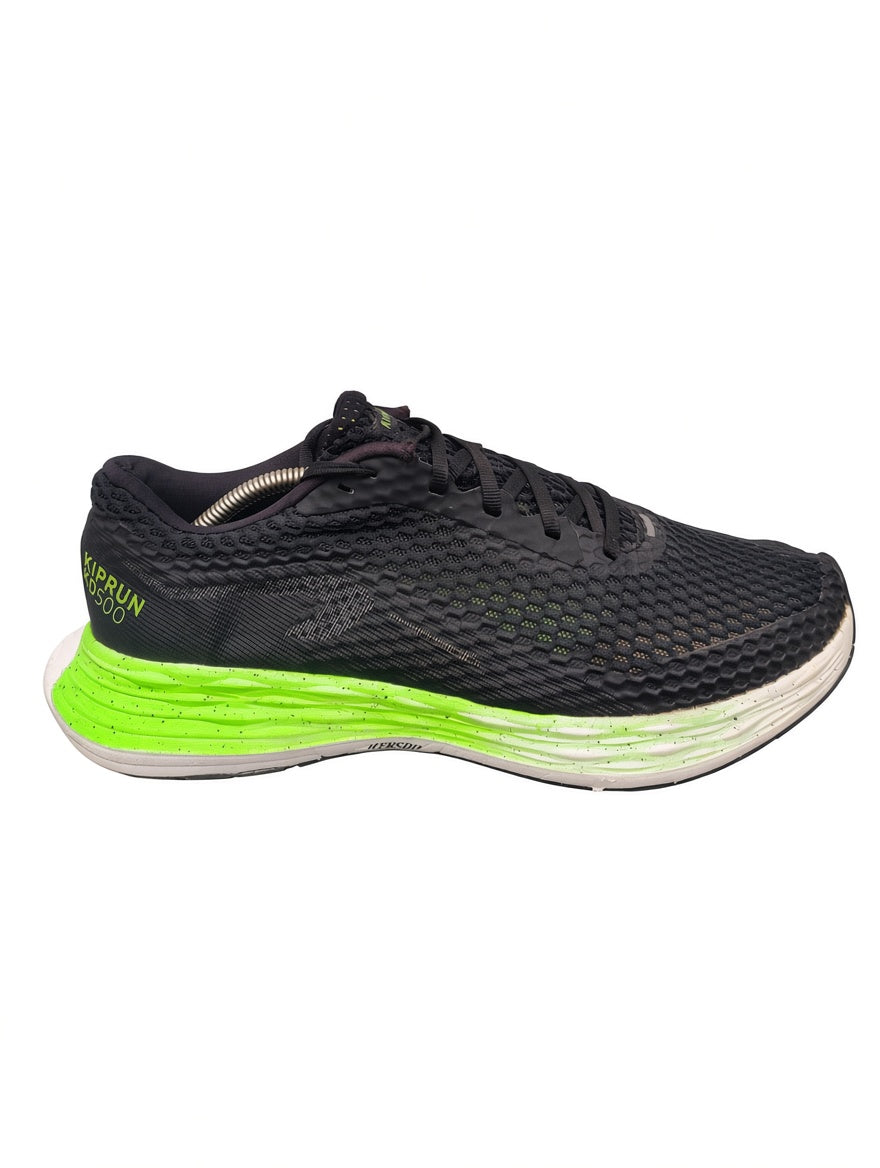 KIPRUN 500 Running Shoes – Black/Neon Green