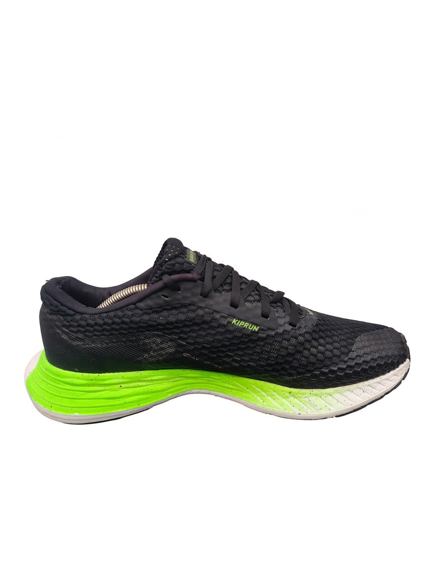 KIPRUN 500 Running Shoes – Black/Neon Green
