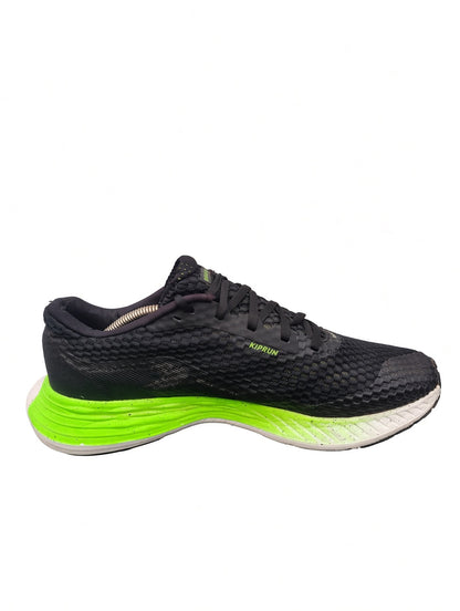 KIPRUN 500 Running Shoes – Black/Neon Green
