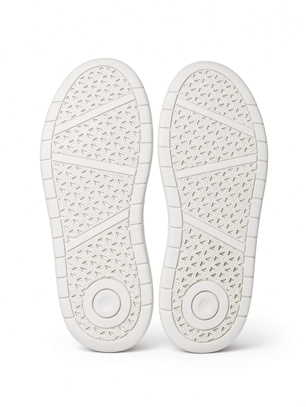 White Leather Panelled Low-Top Sneakers