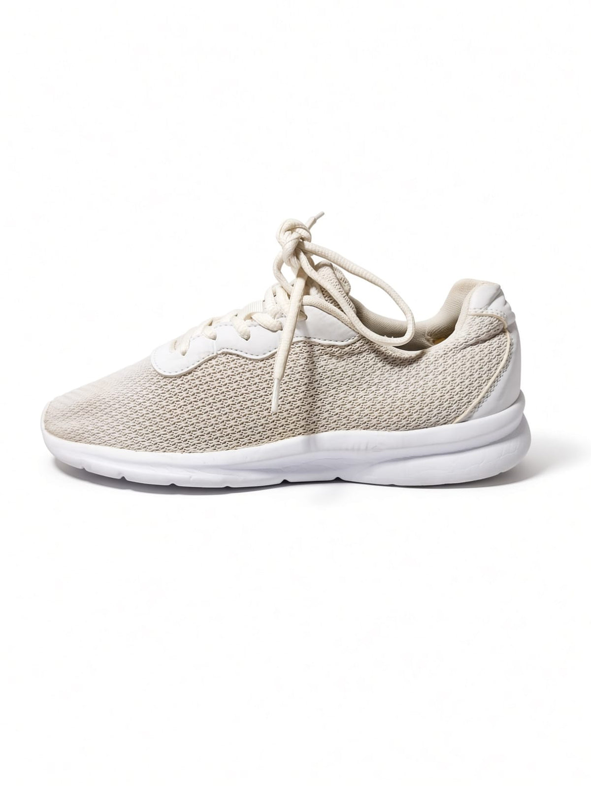 White Leather Panelled Low-Top Sneakers