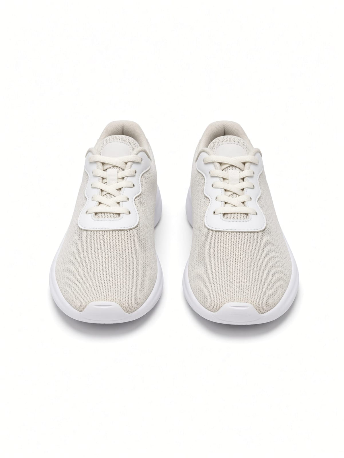 White Leather Panelled Low-Top Sneakers