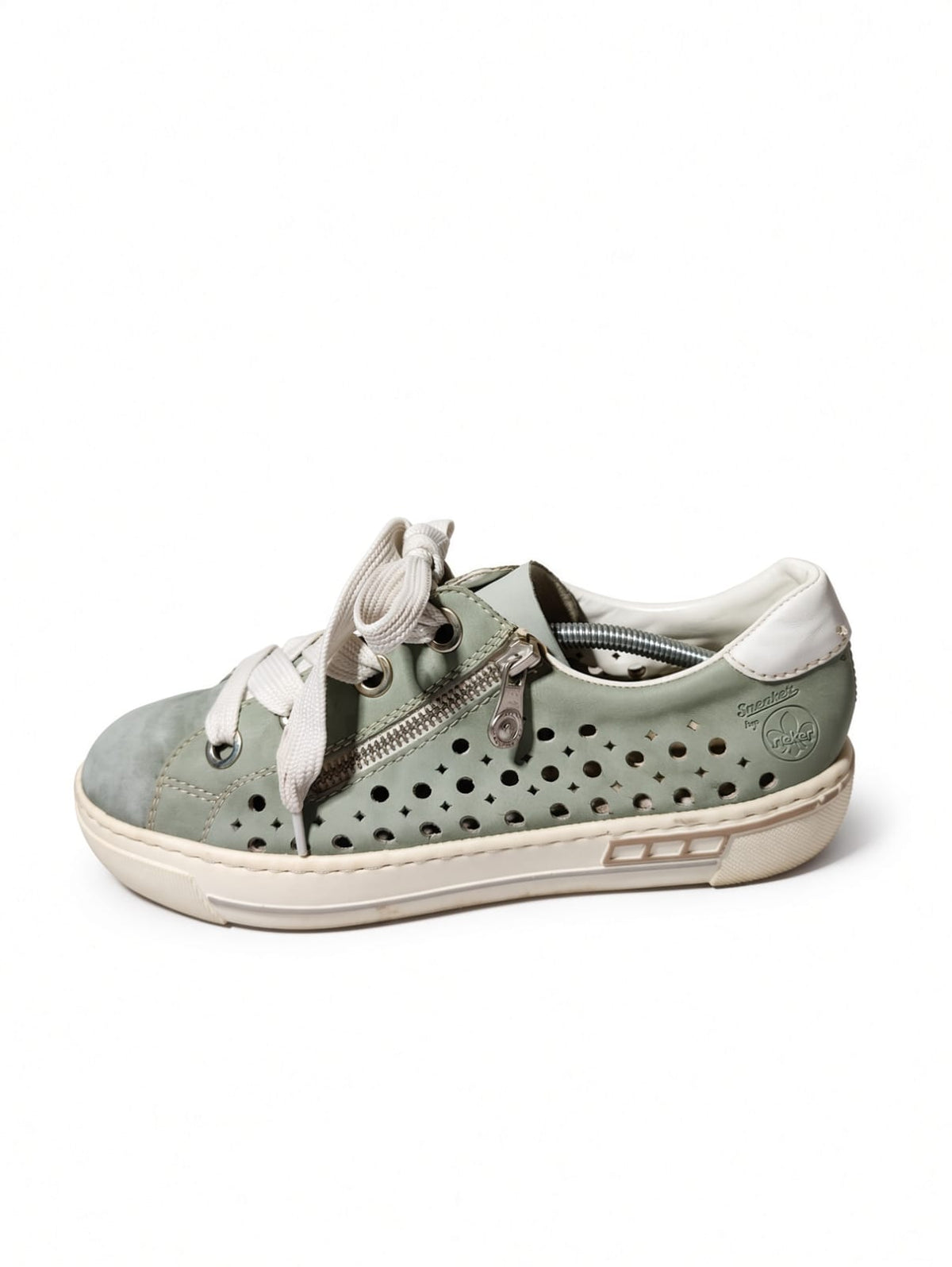 Rieker Women's Perforated Side Zip Sneaker