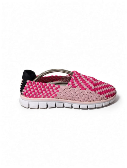 Woven Elastic Slip-On Walking Sneaker