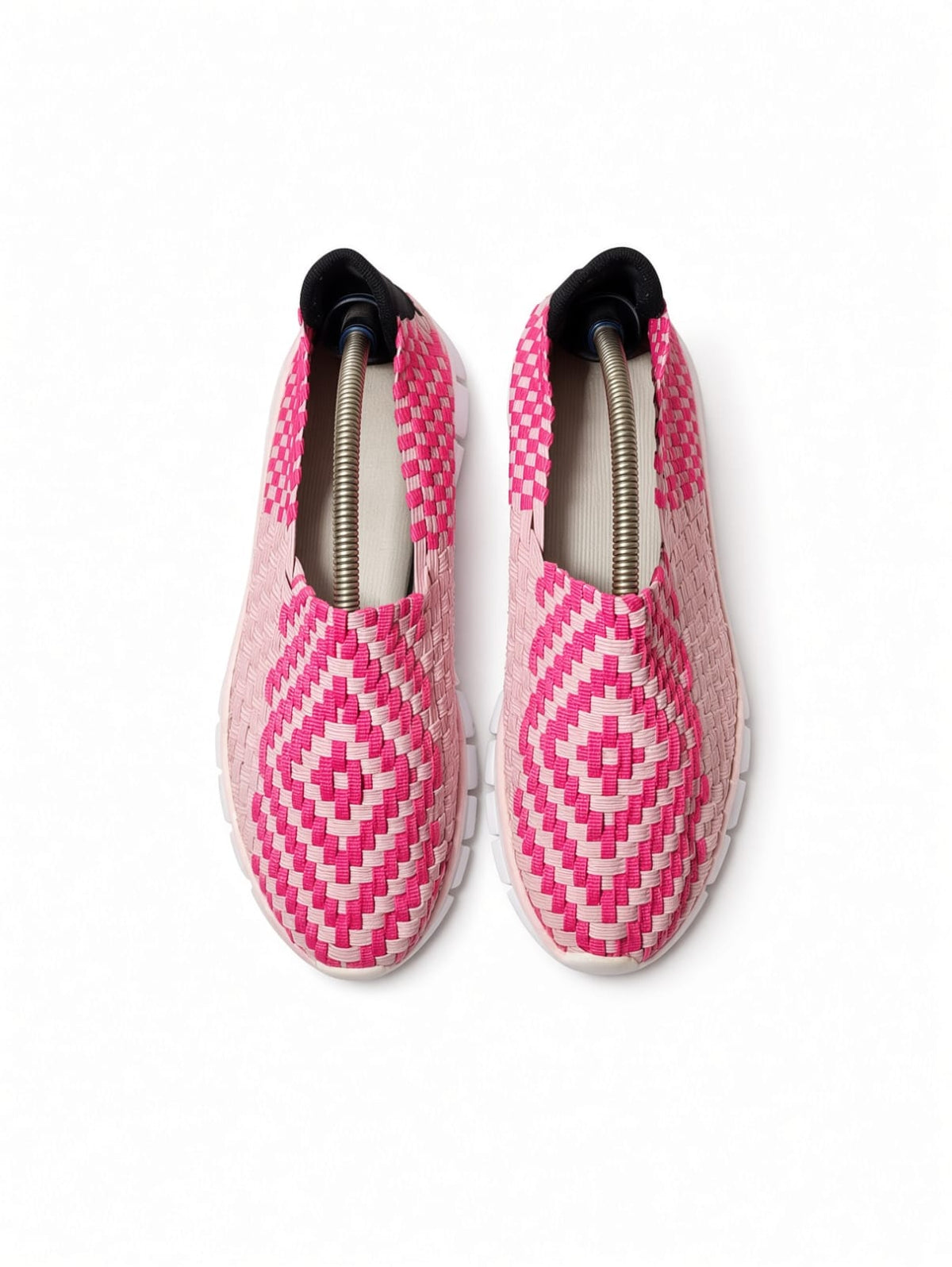 Woven Elastic Slip-On Walking Sneaker