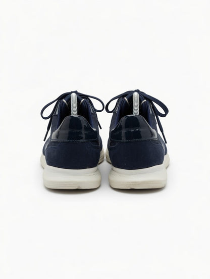 Tamaris Navy Blue Suede & Patent Leather