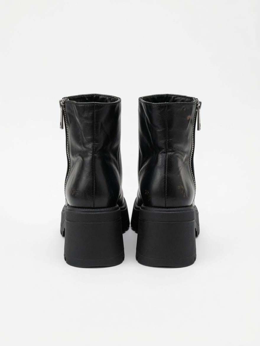 Berksha Chunky Heel Ankle Boots