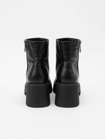 Berksha Chunky Heel Ankle Boots